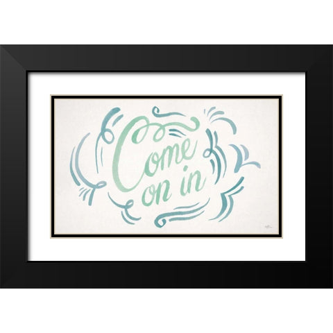 Come On In II Black Modern Wood Framed Art Print with Double Matting by Penner, Janelle