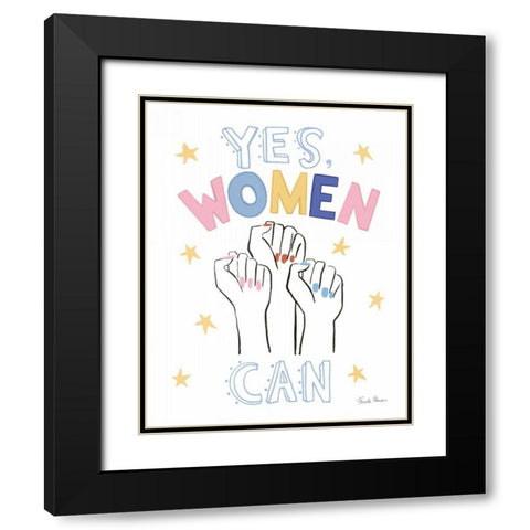 Empowerment I Black Modern Wood Framed Art Print with Double Matting by Zaman, Farida