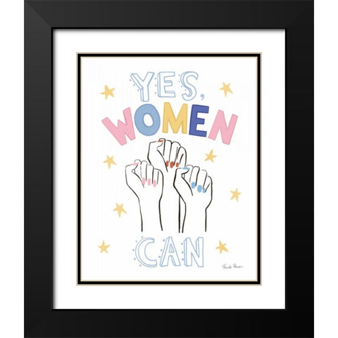 Empowerment I Black Modern Wood Framed Art Print with Double Matting by Zaman, Farida