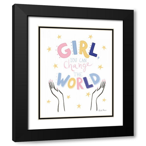 Empowerment II Black Modern Wood Framed Art Print with Double Matting by Zaman, Farida