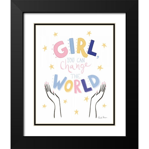 Empowerment II Black Modern Wood Framed Art Print with Double Matting by Zaman, Farida