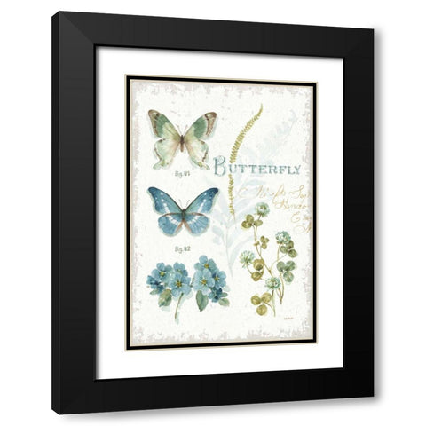 My Greenhouse Botanical Butterfly Black Modern Wood Framed Art Print with Double Matting by Audit, Lisa