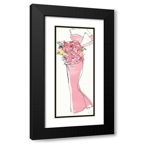 Floral Fashion Shoulders II Pink Black Modern Wood Framed Art Print with Double Matting by Tavoletti, Anne