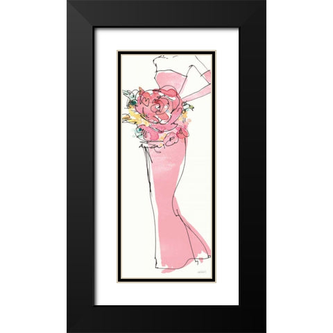 Floral Fashion Shoulders II Pink Black Modern Wood Framed Art Print with Double Matting by Tavoletti, Anne