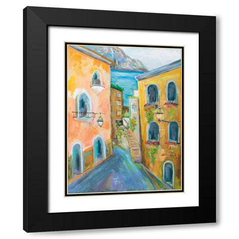 Positano I Black Modern Wood Framed Art Print with Double Matting by Vertentes, Jeanette