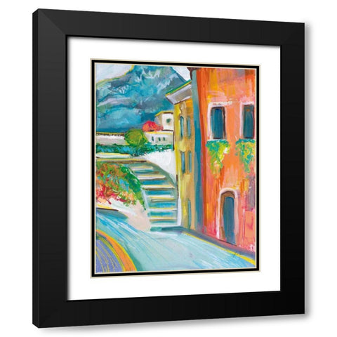 Positano II Black Modern Wood Framed Art Print with Double Matting by Vertentes, Jeanette