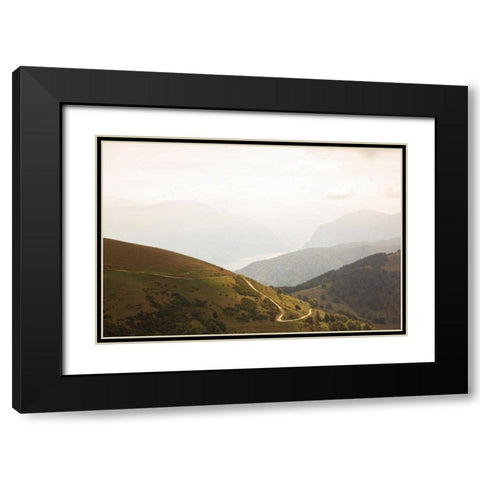 The Pass Black Modern Wood Framed Art Print with Double Matting by Aledanda