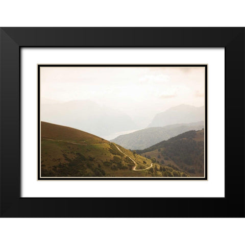 The Pass Black Modern Wood Framed Art Print with Double Matting by Aledanda
