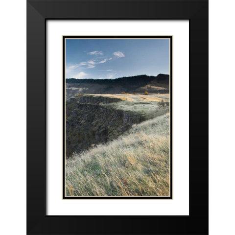 Columbia River Gorge Black Modern Wood Framed Art Print with Double Matting by Majchrowicz, Alan