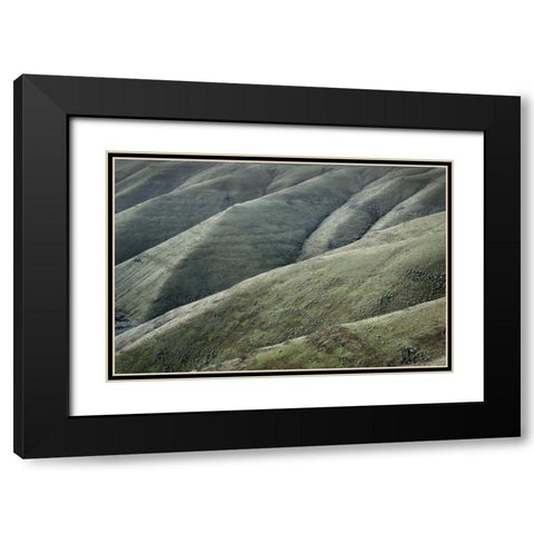 Columbia Plateau Oregon Black Modern Wood Framed Art Print with Double Matting by Majchrowicz, Alan