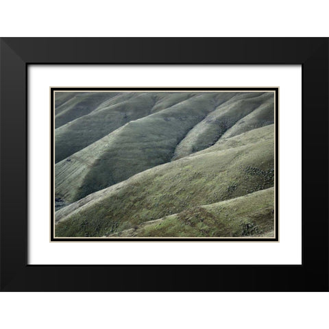 Columbia Plateau Oregon Black Modern Wood Framed Art Print with Double Matting by Majchrowicz, Alan