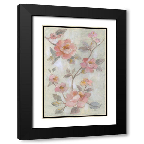 Romantic Spring Flowers I Black Modern Wood Framed Art Print with Double Matting by Vassileva, Silvia