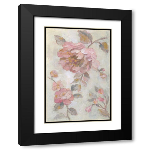 Romantic Spring Flowers II Black Modern Wood Framed Art Print with Double Matting by Vassileva, Silvia