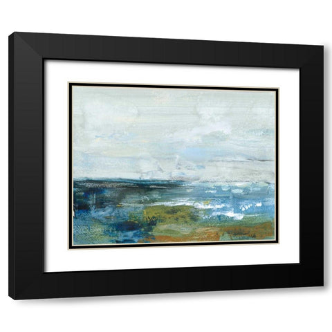 Morning Seascape Black Modern Wood Framed Art Print with Double Matting by Vassileva, Silvia