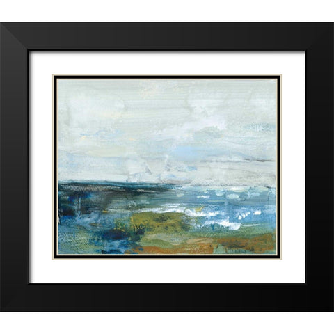 Morning Seascape Black Modern Wood Framed Art Print with Double Matting by Vassileva, Silvia