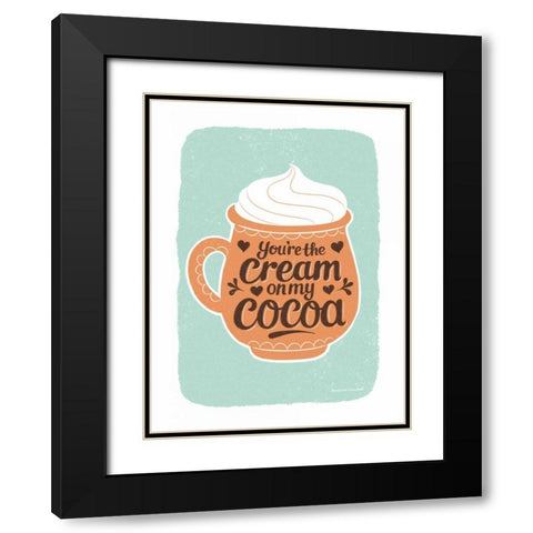 Cream on My Cocoa Black Modern Wood Framed Art Print with Double Matting by Snowdon, Alexandra