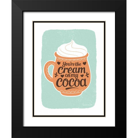 Cream on My Cocoa Black Modern Wood Framed Art Print with Double Matting by Snowdon, Alexandra