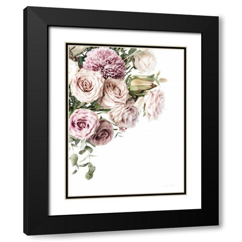Pastel Bouquet Black Modern Wood Framed Art Print with Double Matting by Catterall, Elise