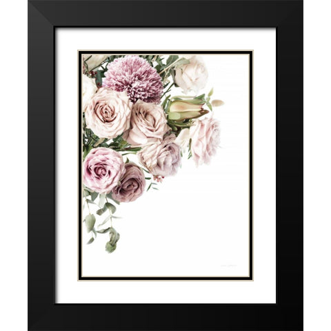 Pastel Bouquet Black Modern Wood Framed Art Print with Double Matting by Catterall, Elise