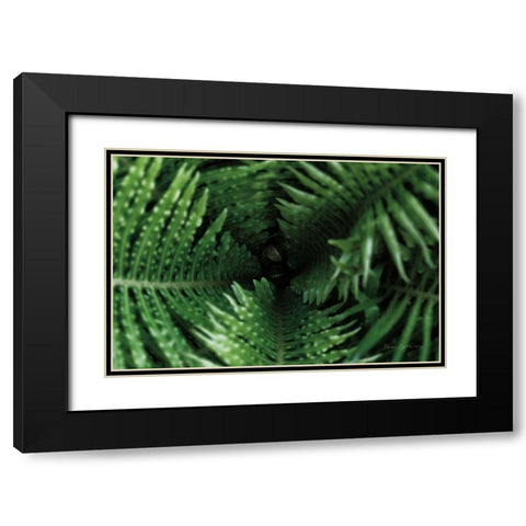 Fern Detail Black Modern Wood Framed Art Print with Double Matting by Catterall, Elise