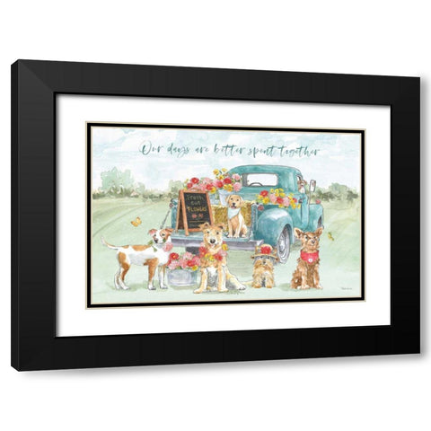 Furry Pals I Black Modern Wood Framed Art Print with Double Matting by Grove, Beth
