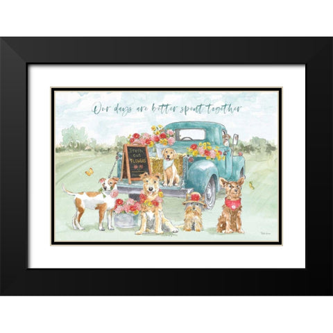Furry Pals I Black Modern Wood Framed Art Print with Double Matting by Grove, Beth
