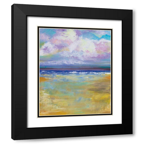 Coastal Calm Black Modern Wood Framed Art Print with Double Matting by Vertentes, Jeanette