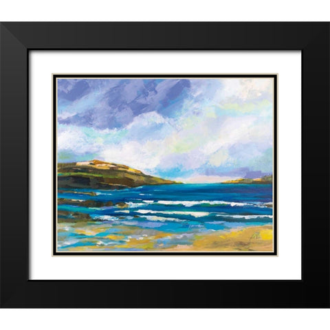 Two Islands Black Modern Wood Framed Art Print with Double Matting by Vertentes, Jeanette