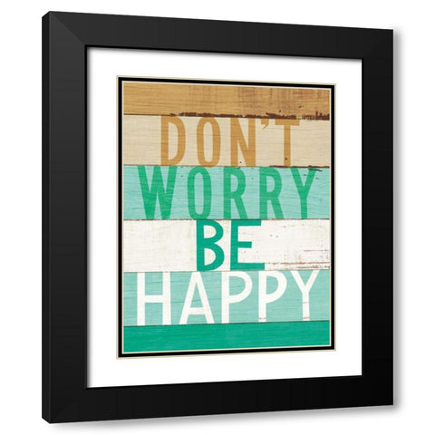 Beachscape Inspiration VI Green Black Modern Wood Framed Art Print with Double Matting by Mullan, Michael