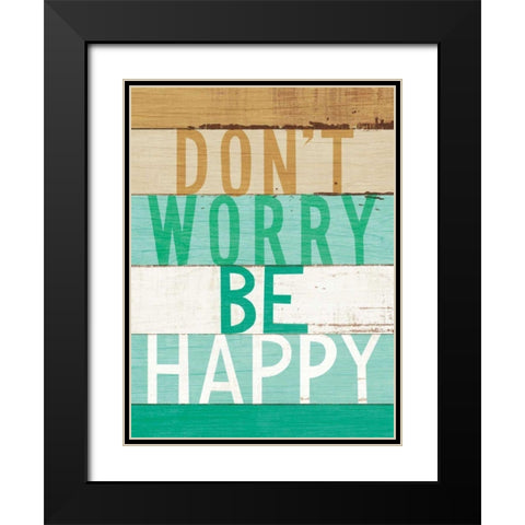Beachscape Inspiration VI Green Black Modern Wood Framed Art Print with Double Matting by Mullan, Michael