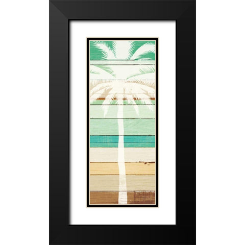 Beachscape Palms IV Green Black Modern Wood Framed Art Print with Double Matting by Mullan, Michael