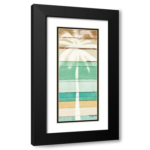 Beachscape Palms V Green Black Modern Wood Framed Art Print with Double Matting by Mullan, Michael