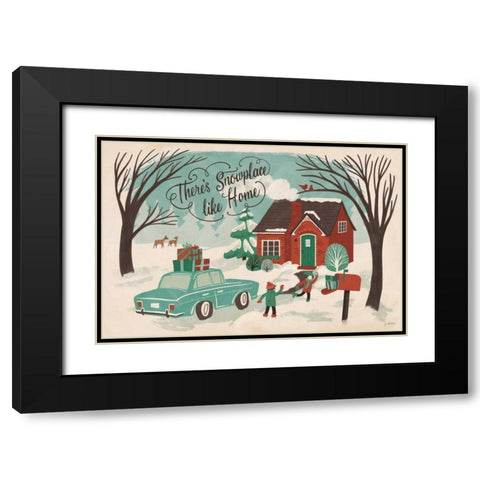 Winter Bliss I Black Modern Wood Framed Art Print with Double Matting by Penner, Janelle