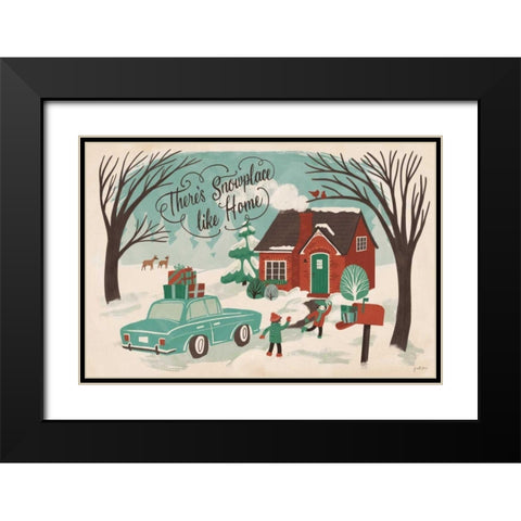 Winter Bliss I Black Modern Wood Framed Art Print with Double Matting by Penner, Janelle