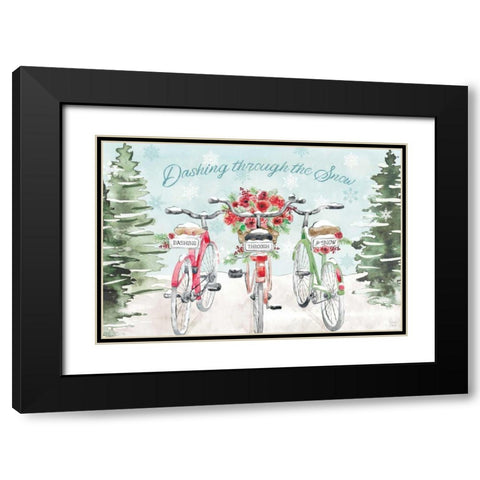 Holiday Ride I Black Modern Wood Framed Art Print with Double Matting by June, Dina