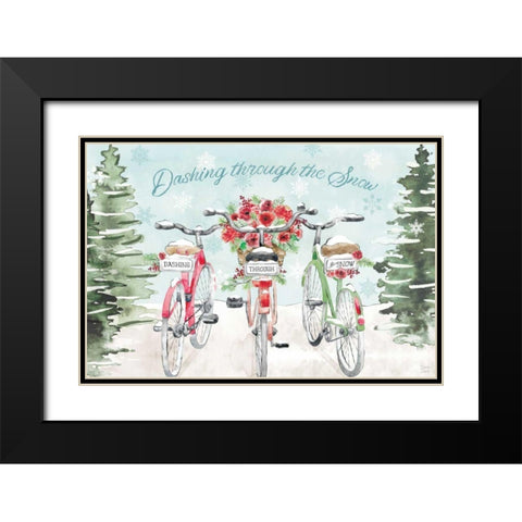 Holiday Ride I Black Modern Wood Framed Art Print with Double Matting by June, Dina