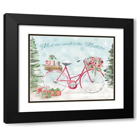 Holiday Ride II Black Modern Wood Framed Art Print with Double Matting by June, Dina