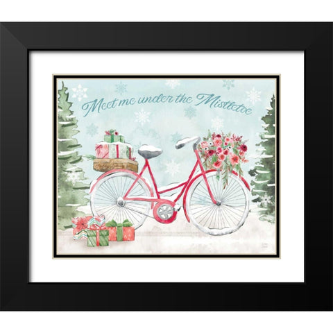 Holiday Ride II Black Modern Wood Framed Art Print with Double Matting by June, Dina