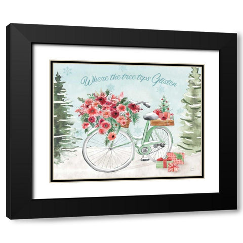 Holiday Ride III Black Modern Wood Framed Art Print with Double Matting by June, Dina