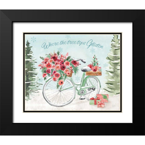 Holiday Ride III Black Modern Wood Framed Art Print with Double Matting by June, Dina