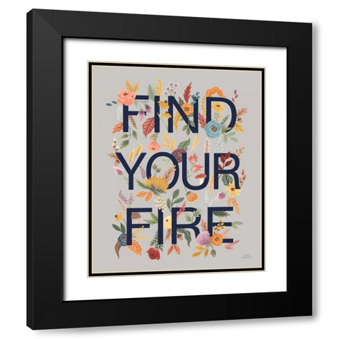 Harvest Garden III Gray Black Modern Wood Framed Art Print with Double Matting by Marshall, Laura