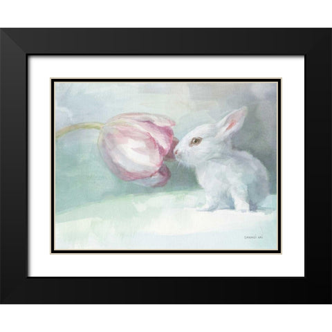 Promise of Spring Black Modern Wood Framed Art Print with Double Matting by Nai, Danhui