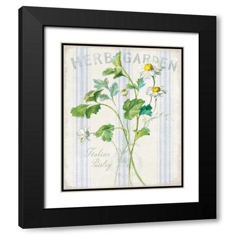 Floursack Herbs II Black Modern Wood Framed Art Print with Double Matting by Nai, Danhui