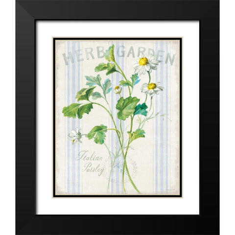 Floursack Herbs II Black Modern Wood Framed Art Print with Double Matting by Nai, Danhui