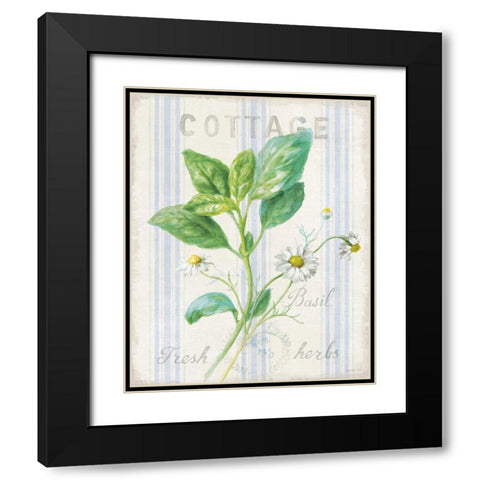Floursack Herbs IV Black Modern Wood Framed Art Print with Double Matting by Nai, Danhui