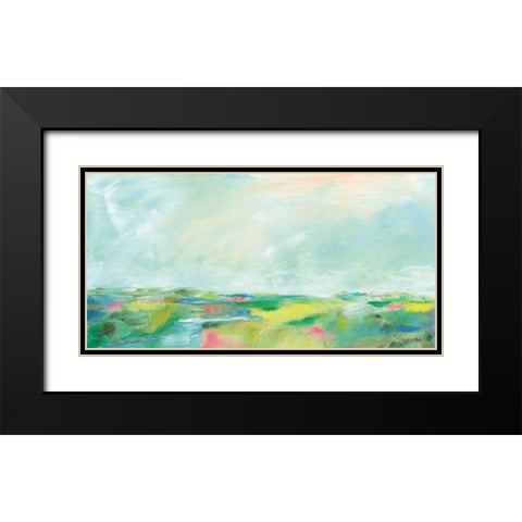 Colorful Horizon Black Modern Wood Framed Art Print with Double Matting by Schlabach, Sue