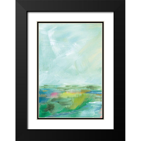 Colorful Horizon Vertical Crop I Black Modern Wood Framed Art Print with Double Matting by Schlabach, Sue