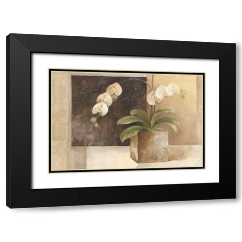 Contemporary Orchid Black Modern Wood Framed Art Print with Double Matting by Hristova, Albena