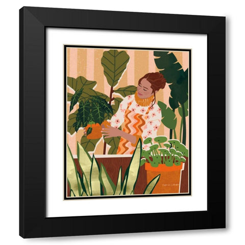A Balanced Self I Black Modern Wood Framed Art Print with Double Matting by Gallagher, Megan