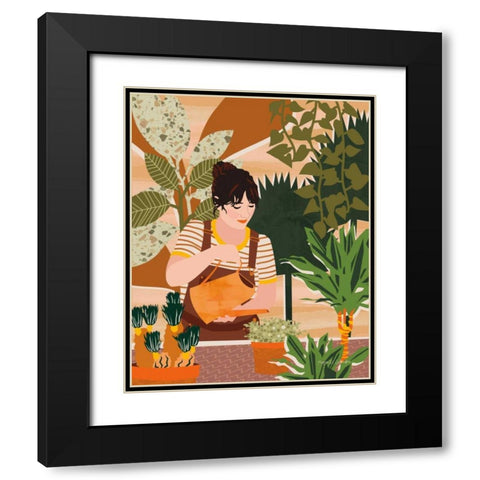 A Balanced Self II Black Modern Wood Framed Art Print with Double Matting by Gallagher, Megan